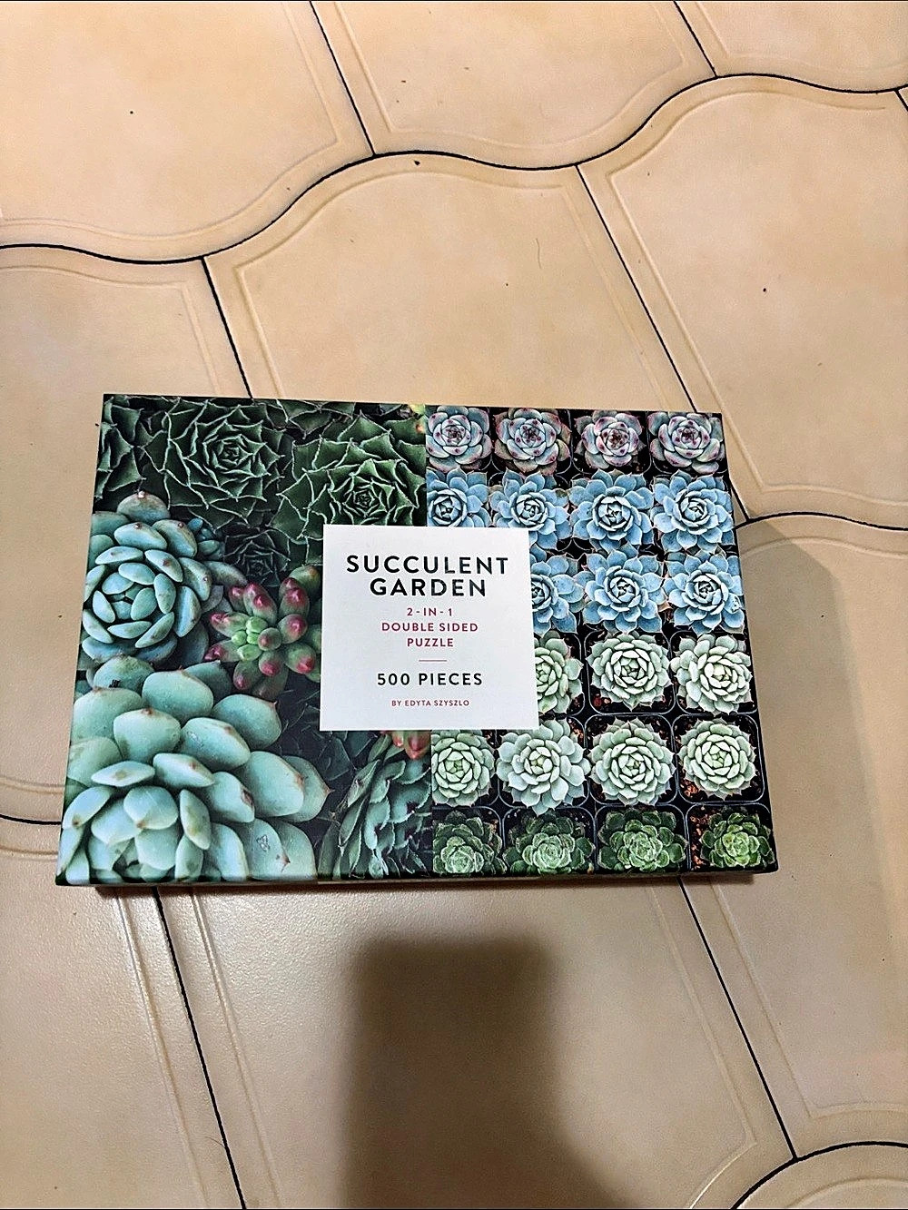 Galison Succulent Garden Double-Sided 500-Piece Jigsaw Puzzle